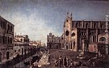 View Canvas Paintings - View of Campo Santi Giovanni e Paolo